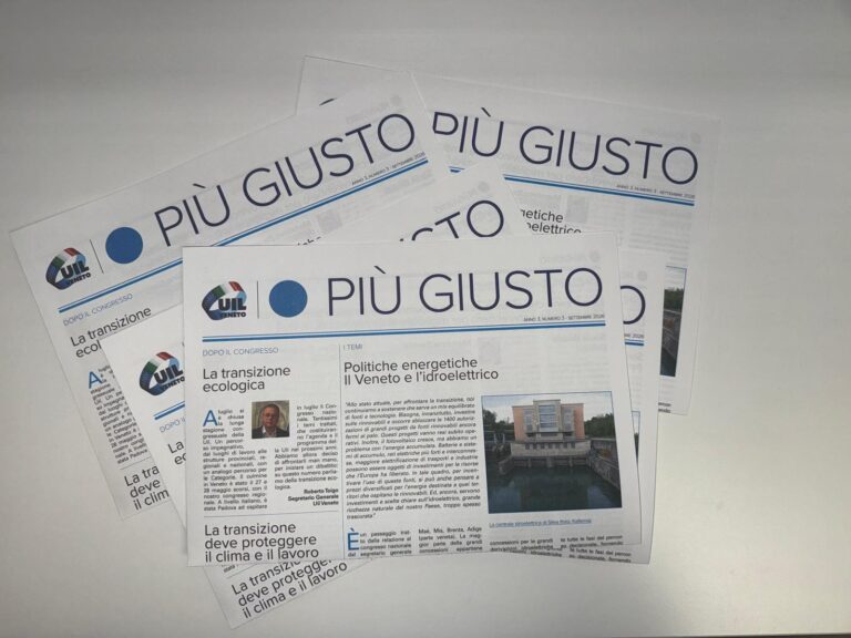 Da oggi in distribuzione il nuovo numero di “Più giusto”